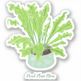 Proud Plant Mam - vogelnestsnoer op maat. Sticker
