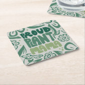 Proud Plant Mama – Bold Plant Lover Kartonnen Onderzetters (Schuin)