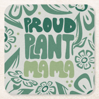 Proud Plant Mama – Bold Plant Lover Kartonnen Onderzetters