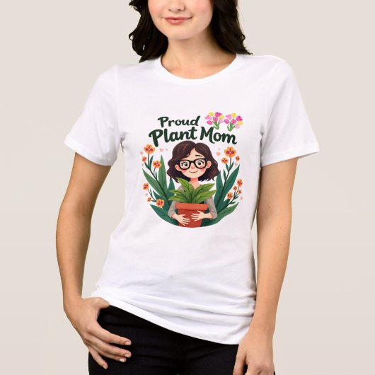 Proud Plant mama Tri-Blend Shirt (Voorkant)