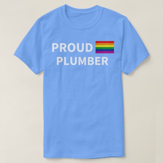 Proud Plumber LGBT Rainbow T-shirt (Design voorkant)