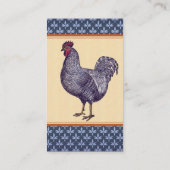 Proud Plymouth Rock Rooster Poultry Boerderij Visitekaartje (Achterkant)