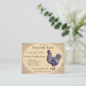 Proud Plymouth Rock Rooster Poultry Boerderij Visitekaartje (Staand voorkant)