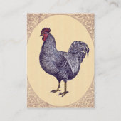 Proud Plymouth Rock Rooster Poultry Boerderij Visitekaartje (Achterkant)