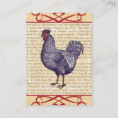 Proud Plymouth Rock Rooster Poultry Boerderij Visitekaartje (Achterkant)