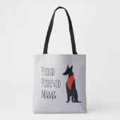 Proud Podenco Mama Black Podenco Tote Bag (Voorkant)