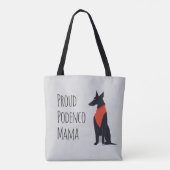 Proud Podenco Mama Black Podenco Tote Bag (Achterkant)