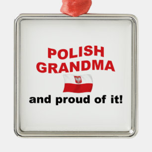 Proud Poland Grandma Metalen Ornament
