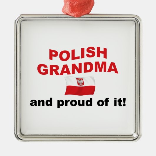 Proud Poland Grandma Metalen Ornament (Voorkant)