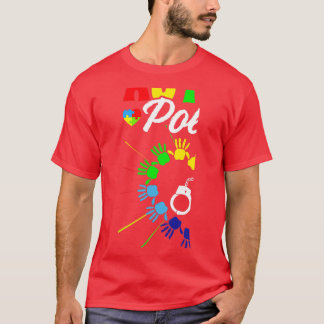 Proud Police Autism Awareness Mannen Vrouwen accep T-shirt