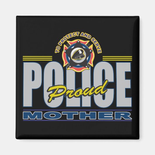 Proud Police Moeder Magneet (Voorkant)