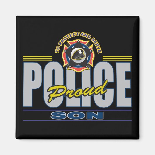 Proud Police Son Magneet (Voorkant)