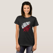 Proud Polish Ripped Poland Flag T-shirt (Voorkant volledig)