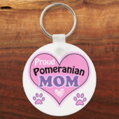 Proud Pomeranian Mam Sleutelhanger (Voorkant)