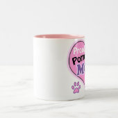 Proud Pomeranian Mom Tweekleurige Koffiemok (Center)