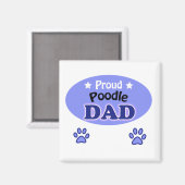 Proud Poodle dad Magneet (Voorkant / Achterkant)