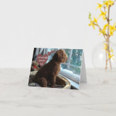 Proud Poodle - Missing You - Kaart (Gele Bloem)