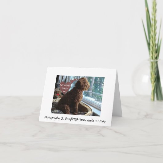 Proud Poodle - Missing You - Kaart (Achterkant)