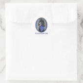 Proud Poodle Ronde Sticker (Tas)