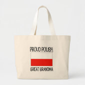 Proud Poolse grootmoeder Grote Tote Bag (Voorkant)