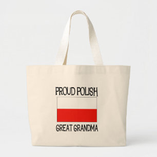 Proud Poolse grootmoeder Grote Tote Bag