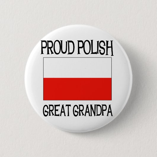 Proud Poolse Grote Opa Ronde Button 5,7 Cm (Voorkant)