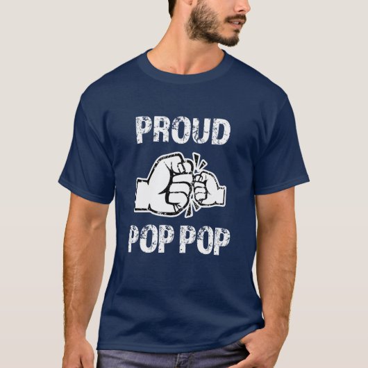 Proud Pop-Pop grappige mannen opa shirt (Voorkant)
