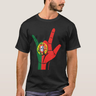 Proud Portugal Handtekening vlag T-shirt