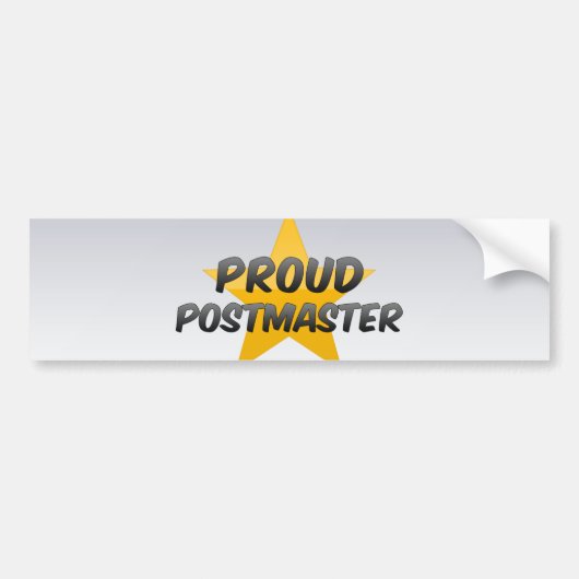 Proud Postmaster Bumpersticker (Voorkant)