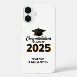 Proud, Protected, and Graduated – Happy Graduation iPhone 16 Hoesje