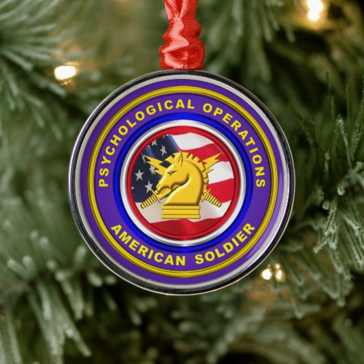 Proud Psychological Operations Veteran Christmas Metalen Ornament (Boom)