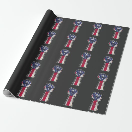 Proud Puerto Rican Roots Proud Puerto Flag Cadeaupapier (Uitgerold)