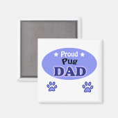 Proud Pug dad Magneet (Voorkant / Achterkant)