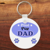 Proud Pug Dad Sleutelhanger (Voorkant)