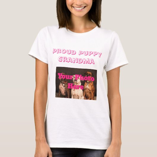 Proud Puppy Grandma T-Shirt (Voorkant)