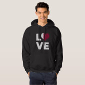 Proud Qatar Citizen Flag Hoodie (Voorkant volledig)