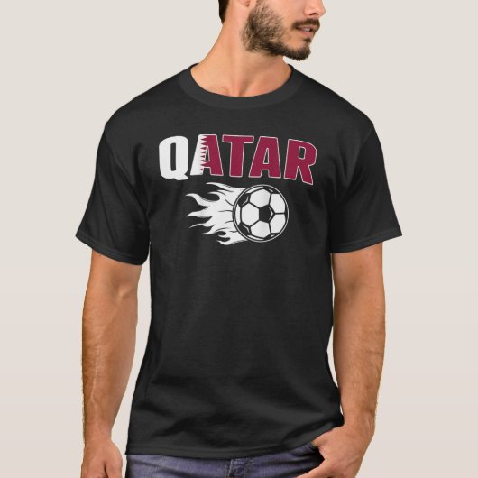 Proud Qatar Soccer Fans Jersey - Qatari Flag Footb T-shirt (Voorkant)