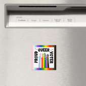 Proud Queer Voter-regenbooghanden Magneet (Insitu (Vaatwasser))