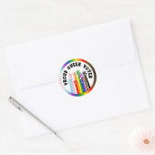 Proud Queer Voter-regenbooghanden Ronde Sticker (Envelop)