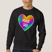 Proud Rainbow Heart Mannen Sweatshirt (Voorkant)