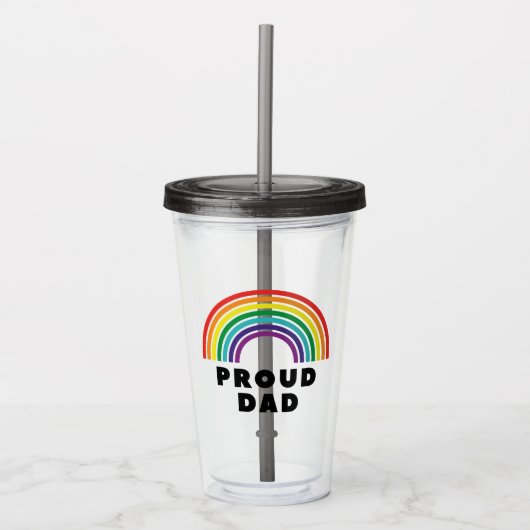 Proud Rainbow Pap Acryl Drinkbeker (Voorkant)