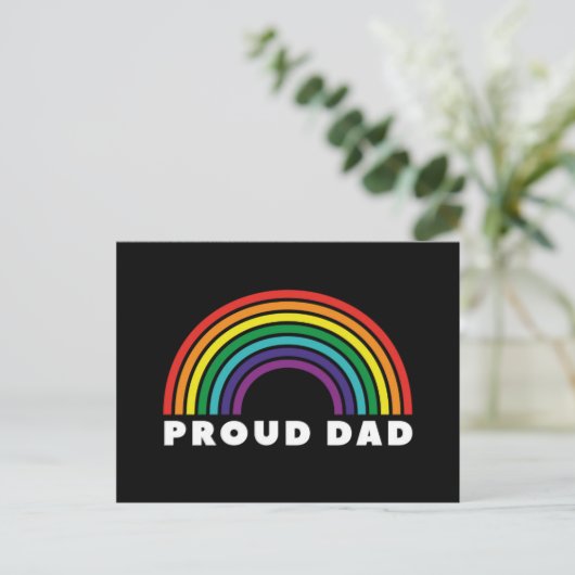 Proud Rainbow Pap Briefkaart (Staand voorkant)