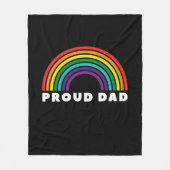 Proud Rainbow Pap Fleece Deken (Voorkant)