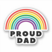 Proud Rainbow Pap Sticker (Voorkant)
