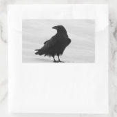 Proud Raven Rechthoekige Sticker (Tas)
