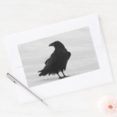 Proud Raven Rechthoekige Sticker (Envelop)