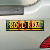 Proud REMF Vietnam Veteran VSM Ribbon Bumpersticker (Op auto)