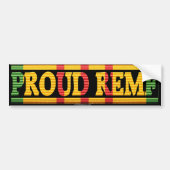 Proud REMF Vietnam Veteran VSM Ribbon Bumpersticker (Voorkant)
