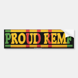 Proud REMF Vietnam Veteran VSM Ribbon Bumpersticker