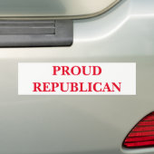 Proud Republican Bumpersticker (Op auto)